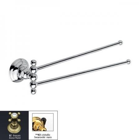 Полотенцедержатель Nicolazzi Classico Cristallo Nero 1482BZ43 бронза/черный